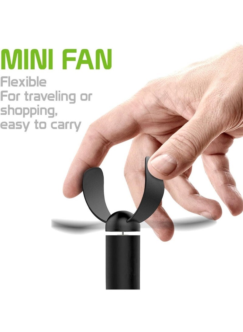 مروحة USB صغيرة محمولة 2 قطعة | مروحة تبريد مرنة 360° من السيليكون للابتوب والباور بانك وشاحن السيارة والكمبيوتر | مروحة USB هادئة ومنخفضة استهلاك الطاقة - Image 5