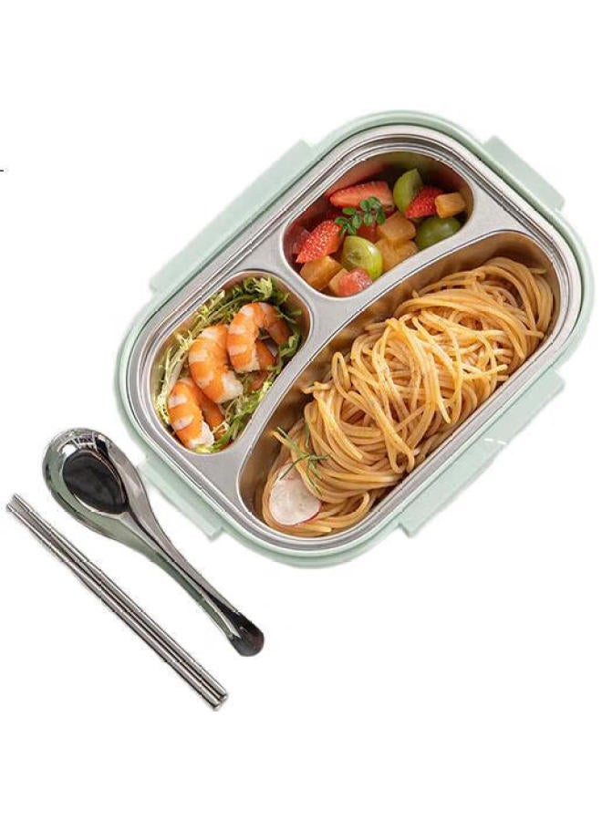 GRASEY Guangyi 316 Stainless Steel Lunch Box For Elementary School Students, Office Workers, Children'S Bento Box With 3 Compartments, Utensils And Bag Gy7416 - Image 1