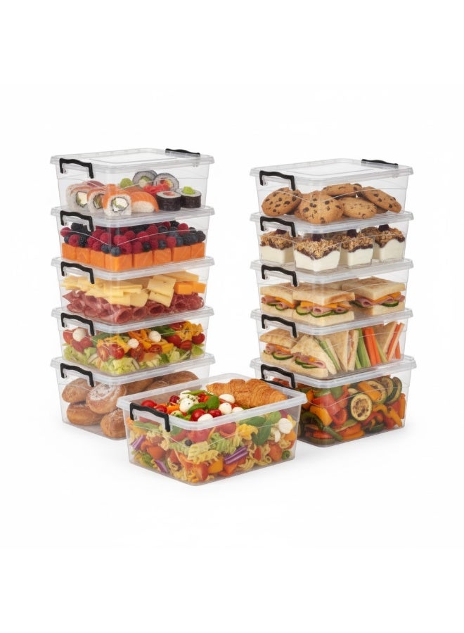 فافيلا طقم من 12 علب لتحضير الوجبات في الميكروويف شفاف 550ملليلتر-كود 1253 - Image 4