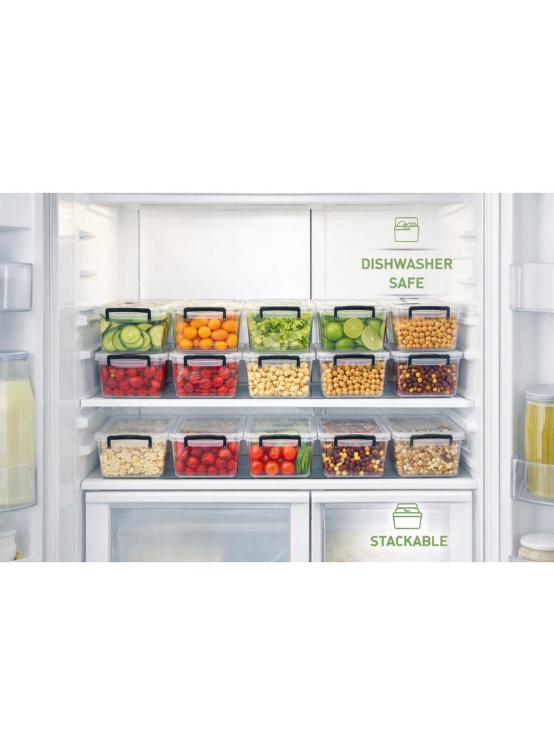 فافيلا طقم من 12 علب لتحضير الوجبات في الميكروويف شفاف 550ملليلتر-كود 1253 - Image 2