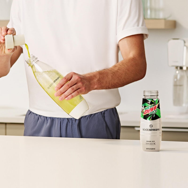 SodaStream - Mountain Dew Soda Drink Mix | For Soda Makers; turns 9.5 Gallons of Fizzy Water into delicious Mountain Dew | 52mg Caffeine per 12oz | Makes 96 Servings | 14.9 Fl Oz, Pack of 4 - Image 4