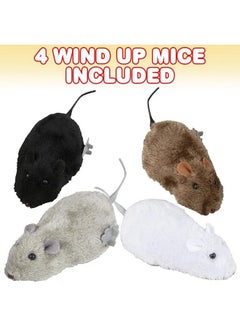 ArtCreativity Wind Up Mouse Toys Set Of 4 Classic Prank Toys For Kids In 4 Colors Animal Party Favors For Children No Batteries Needed Goody Bag Fillers For Boys And Girls  - Image 3