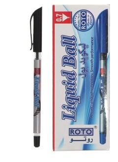 Roto Roto Liquid Ball Ballpoint Pen 0.7 mm black pack of 12 