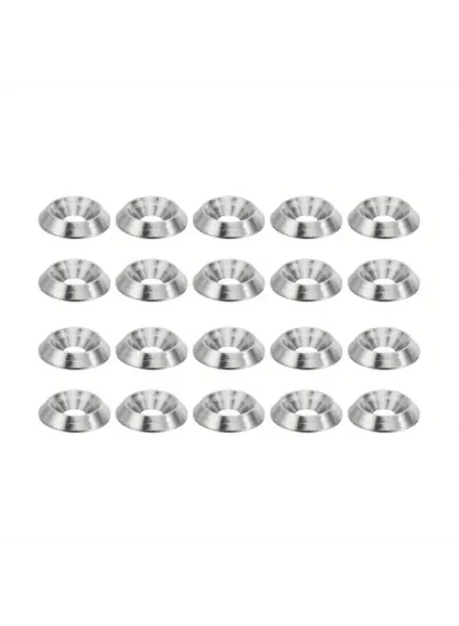 20 قطعة مسامير M6x18mm من الفولاذ المقاوم للصدأ، صواميل غاطسة زخرفية، رؤوس مسطحة، رونديل - Image 1