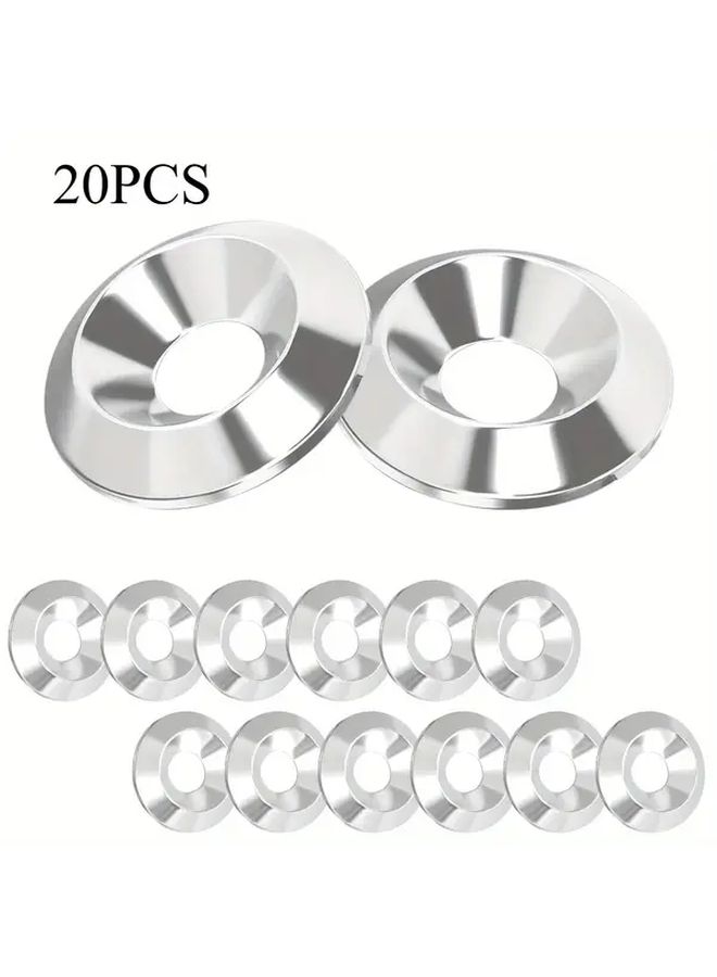 20 قطعة مسامير M6x18mm من الفولاذ المقاوم للصدأ، صواميل غاطسة زخرفية، رؤوس مسطحة، رونديل - Image 5