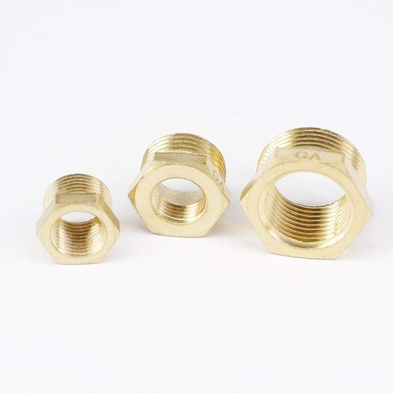 قطعتان من قطعة التخفيض النحاسية M8x1 إلى M12x1 25 لقياس ضغط الغاز والماء والوقود - Image 4