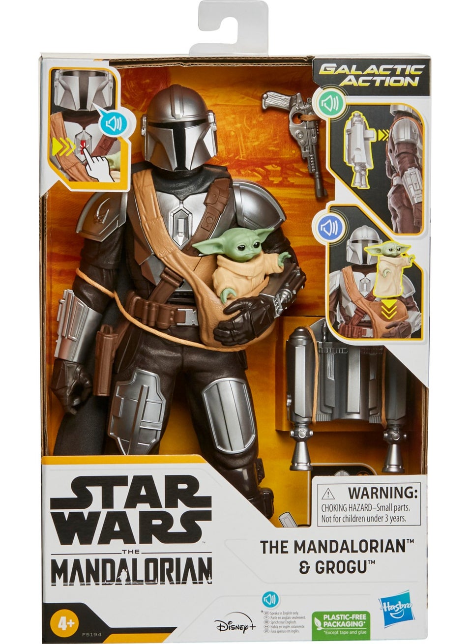 STAR WARS Hasbro The Mandalorian & Grogu Action Figure with Voice  - Image 2