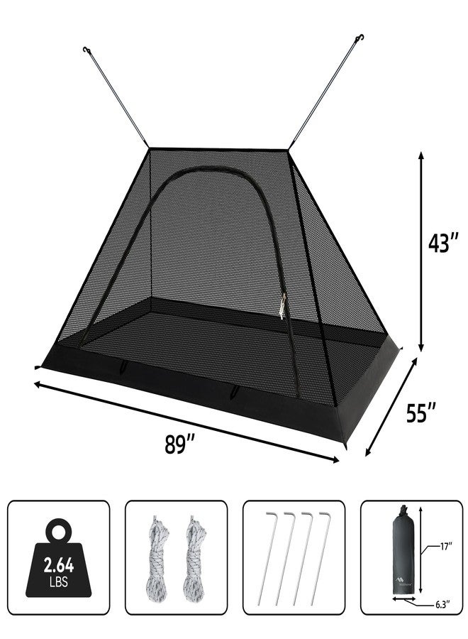 Mobihome Mosquito Net with protable Bag, Ultralight No-See-Um Breathable Mesh Screen Tent with Waterproof Floor, Compact for Outdoors Camping, Backpacking and traveling，Fits Sleeping Bags, Tent,canopy - Image 2