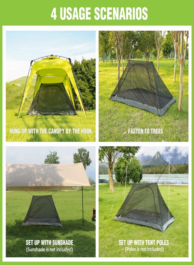 Mobihome Mosquito Net with protable Bag, Ultralight No-See-Um Breathable Mesh Screen Tent with Waterproof Floor, Compact for Outdoors Camping, Backpacking and traveling，Fits Sleeping Bags, Tent,canopy - Image 3