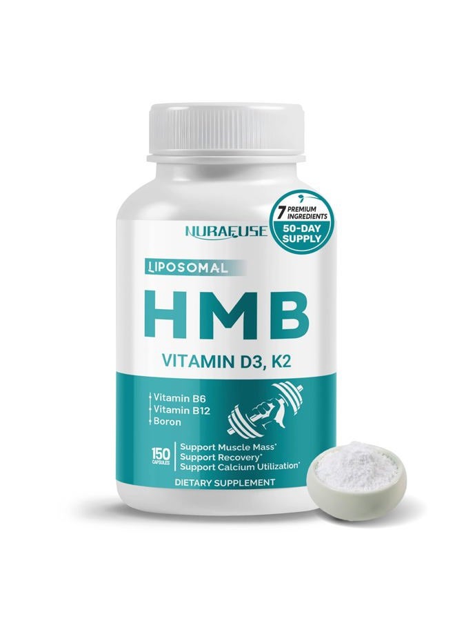 NURAFUSE Liposomal HMB with Vitamin D3, K2 - Support Muscle Mass, Recovery - Made and Tested in The USA - Image 1