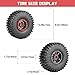 FriHobby 4pcs FriHobby HighPerformance 19 Inch Beadlock Wheels and Tires Set Soft Good Grip for 110 Scale RC Crawler Cars Trucks Compatible with Traxxas TRX4 Axial SCX10 Redcat Gen 8 Red Rims - Image 4