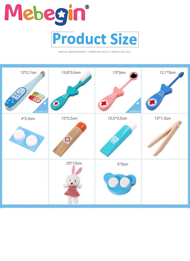 MEBEGIN - 13Pcs Fun Dentist Kit for Kids, Doctor Playset with Medical Storage Bag, Fantastic Dentist Toys with Full Accessaries, Care-themed Play Set, Educational Role Play Toy, Safe for Children to Play - Image 1