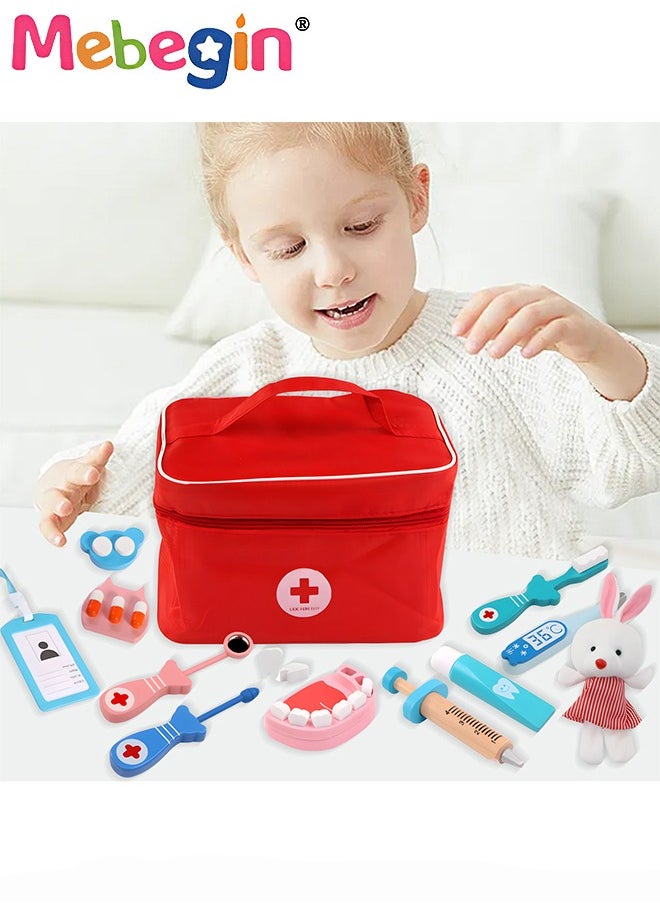 MEBEGIN - 13Pcs Fun Dentist Kit for Kids, Doctor Playset with Medical Storage Bag, Fantastic Dentist Toys with Full Accessaries, Care-themed Play Set, Educational Role Play Toy, Safe for Children to Play - Image 1