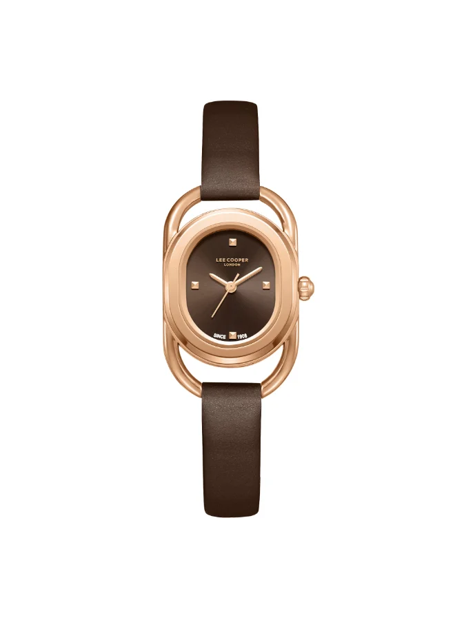 Lee Cooper Women's Leather Analog Watch LC08055.444 - 24X39 mm