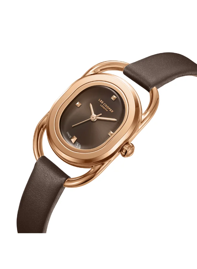 Lee Cooper Women's Leather Analog Watch LC08055.444 - 24X39 mm