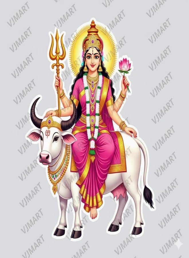 VJ Mart 30Pcs Navratri Durga Maa Stickers – Waterproof & Tear-Proof Vinyl, Self-Adhesive Devotional Decals for Laptops, Journals, Scrapbooks, Water Bottles, Mobiles & More - Image 4