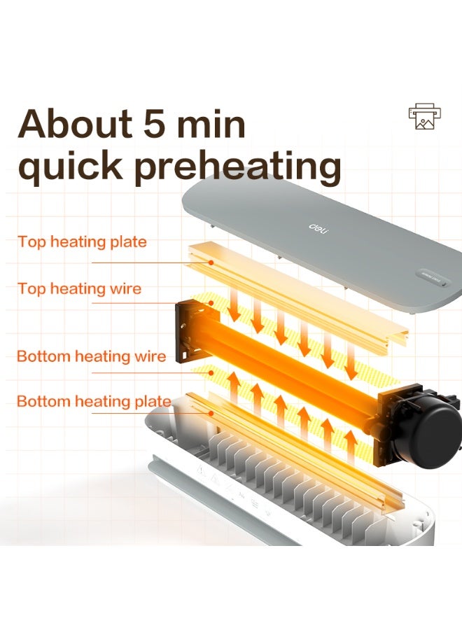 ديلي ماكينة تغليف A4 مانعة للانحشار بسرعة 300 مم/دقيقة تغليف حراري 80–125 ميكرون - Image 4