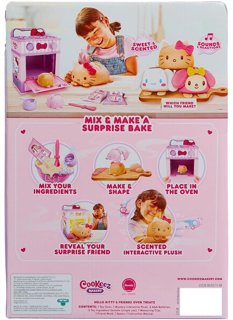 Cookeez Makery Hello Kitty Oven Playset, Mix & Make A Plush Best Friend! Place Your Dough In The Oven And Be Amazed When A Warm, Scented, Interactive, Plush Friend Comes Out!  - Styles May Vary