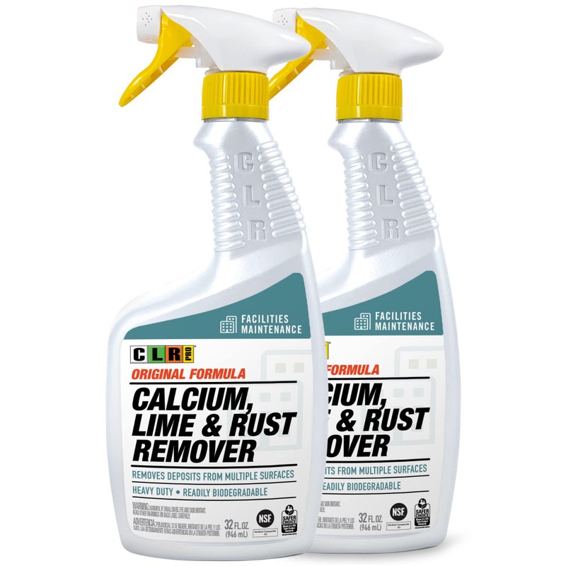 CLR PRO Industrial Calcium Lime Rust Remover 32 Ounce Spray Pack of 2