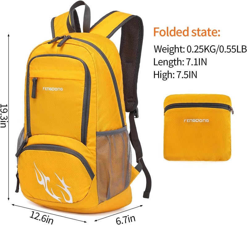 FENGDONG 35L Lightweight Foldable Waterproof Packable Travel Small Hiking Backpack Daypack for men women - Image 2