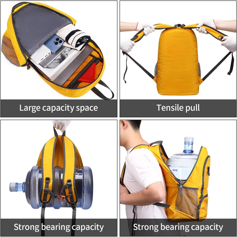 FENGDONG 35L Lightweight Foldable Waterproof Packable Travel Small Hiking Backpack Daypack for men women - Image 5