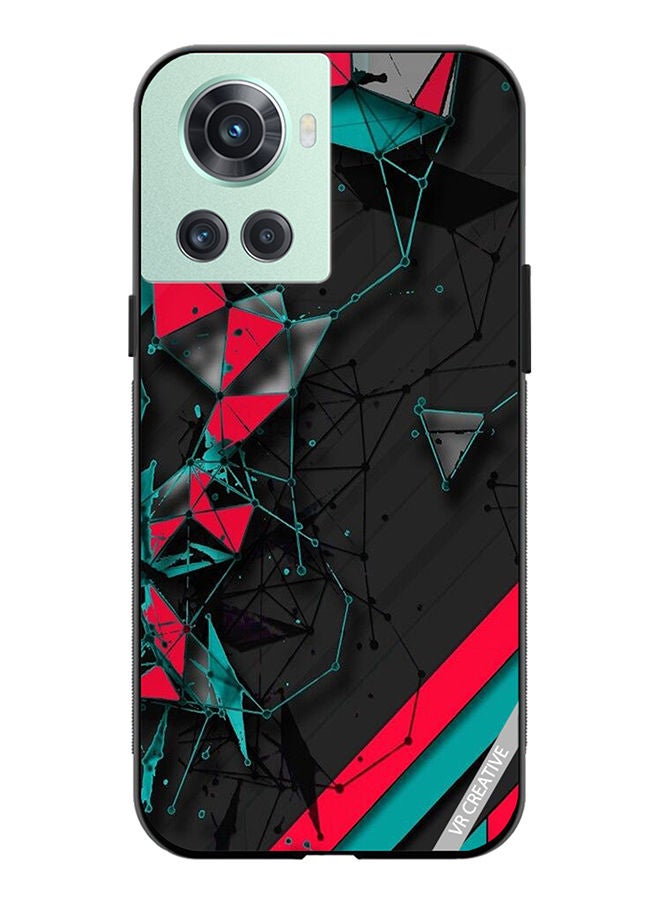 VR CREATIVE Protective Case Cover For OnePlus 10R Tech Pattern Design Multicolour - Image 1