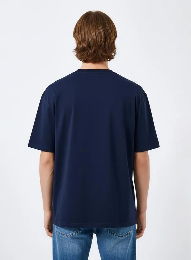 Take Two Transformers Men Navy Blue Graphic Print T-Shirt