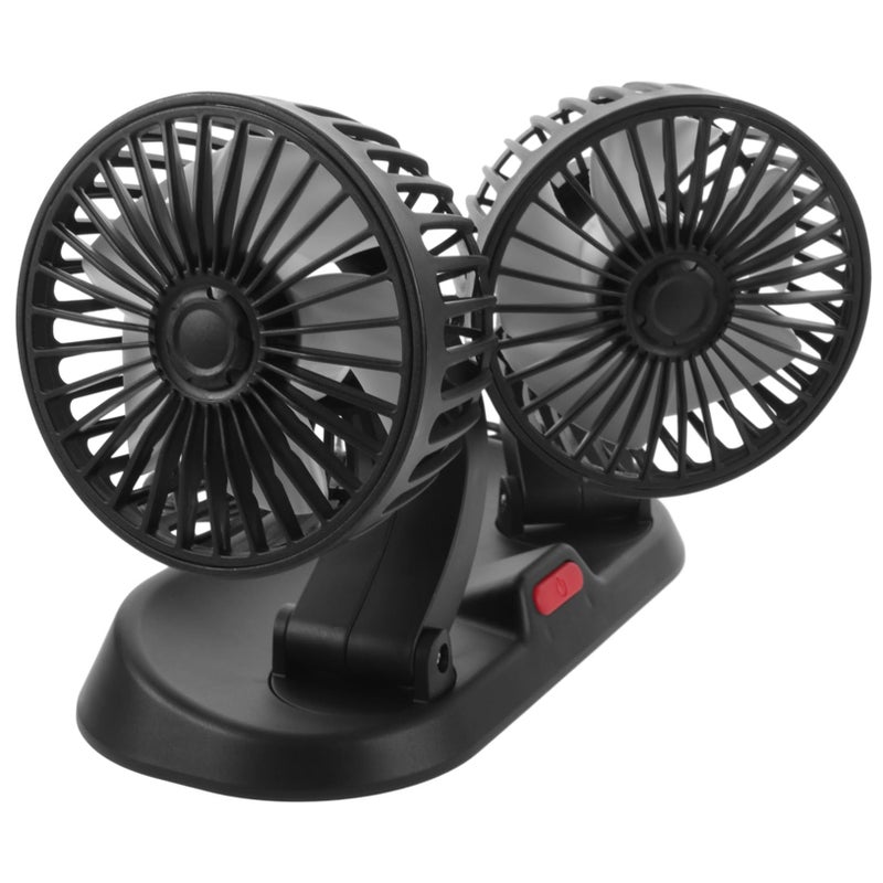 Zerodeko 4 Piece Dual Car Fan Rotatable Cooling Fan Low Noise For Vehicle Dashboard Backseat Air Circulation Comfort - Image 4