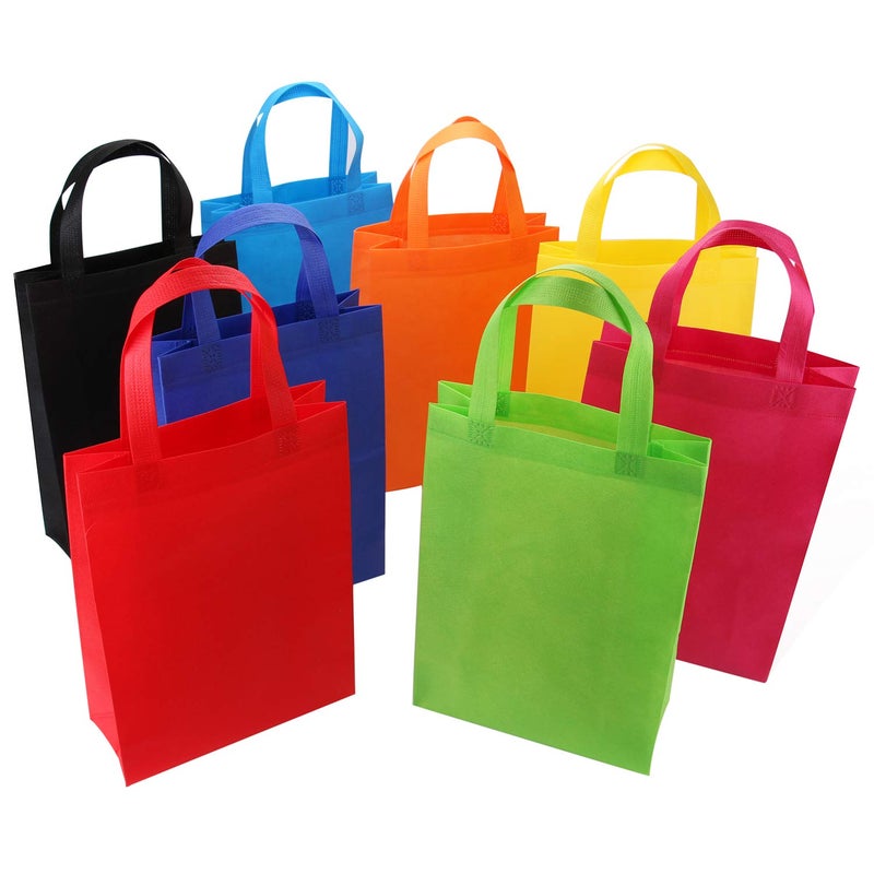 Tosnail 32 Pack Reusable Gift Bags Fabric Tote Party Bags Treat Bag  Assorted 8 Colors