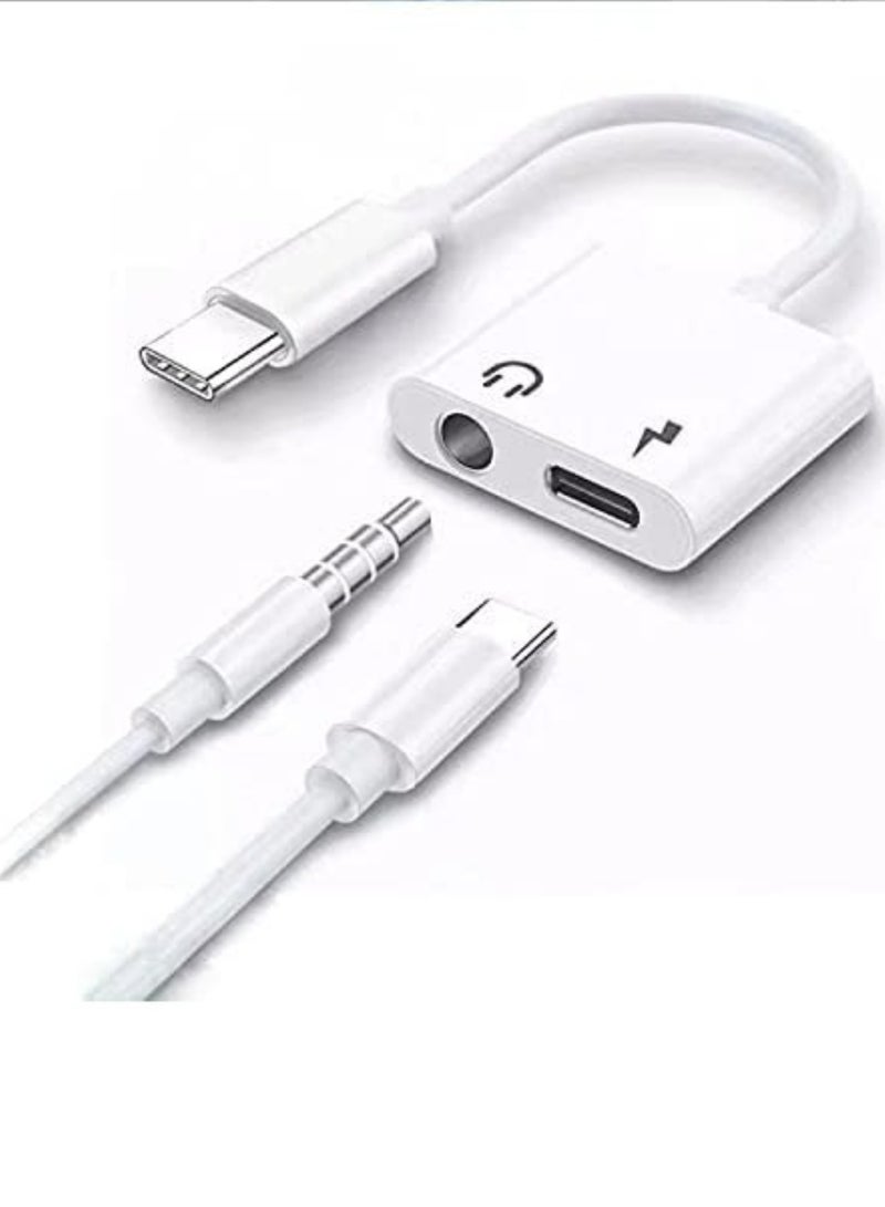 Phone Planet 2 in 1 Type-C to 3.5mm Headphone Jack Adapter With Charging Headphone Adapter For Mobile Phone - Image 1