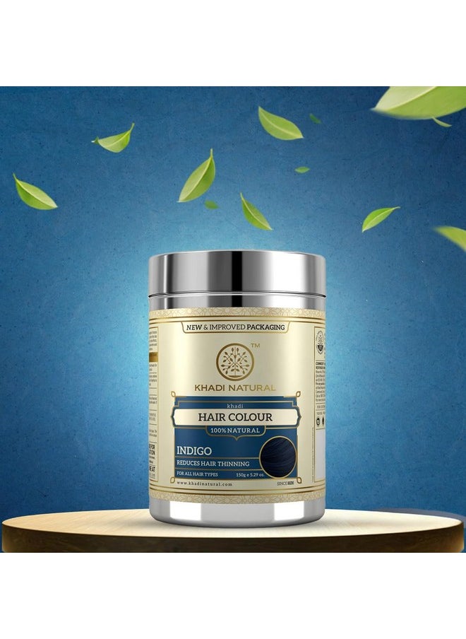Khadi Natural Herbal Hair Color -Indigo|Herbal Hair Colour | Hides Grey Hair| Prevents Hair Thinning | Free From Harsh Chemicals | Suitable For All Hair Types| 150G  - Image 5
