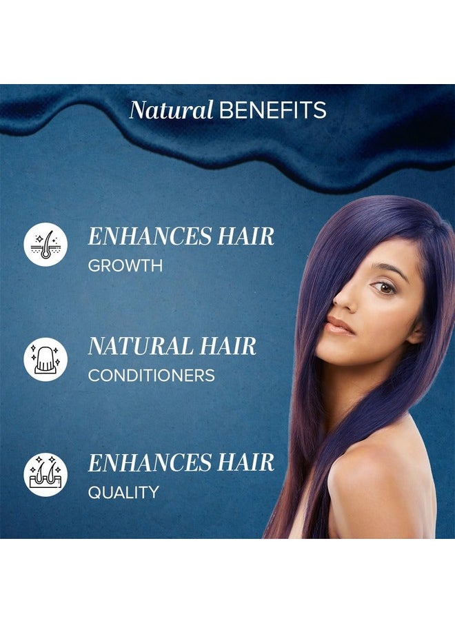 Khadi Natural Herbal Hair Color -Indigo|Herbal Hair Colour | Hides Grey Hair| Prevents Hair Thinning | Free From Harsh Chemicals | Suitable For All Hair Types| 150G  - Image 2