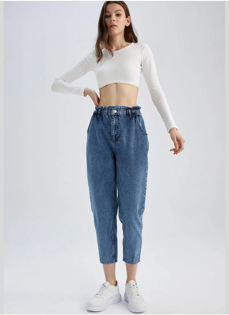 ديفاكتو Woman Paperbag Denim Trousers