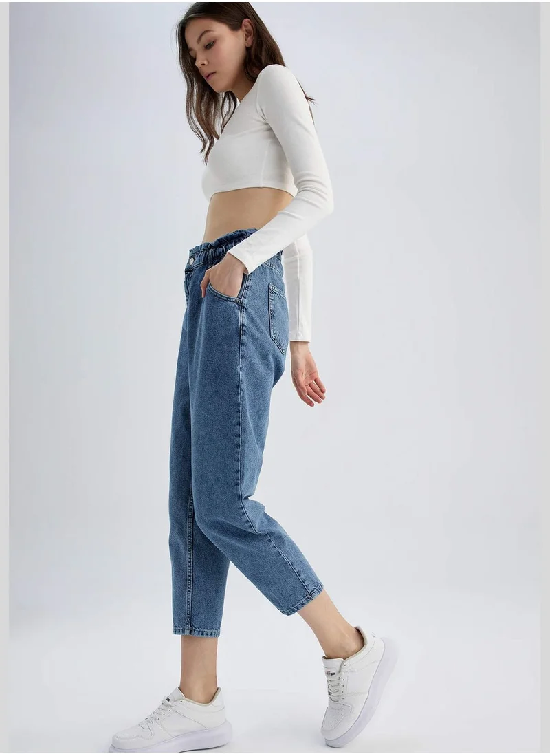 ديفاكتو Woman Paperbag Denim Trousers