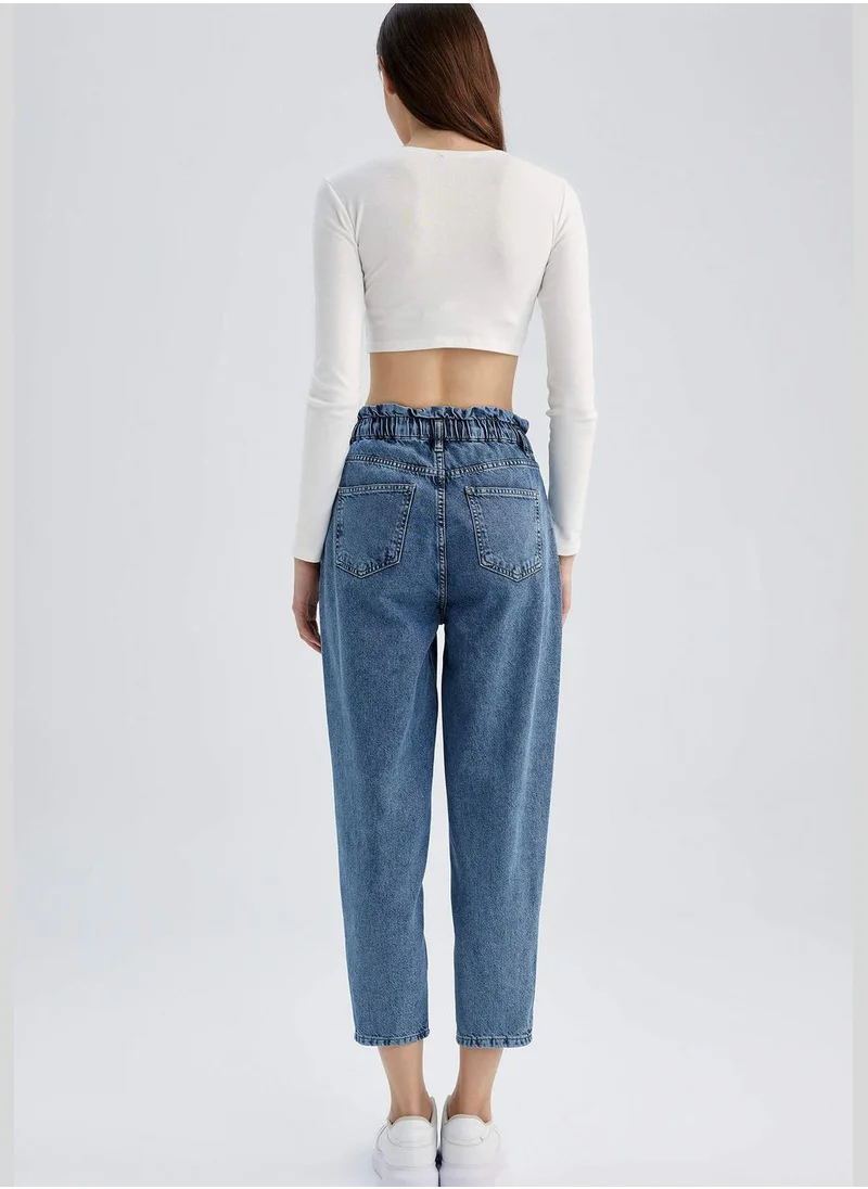 ديفاكتو Woman Paperbag Denim Trousers