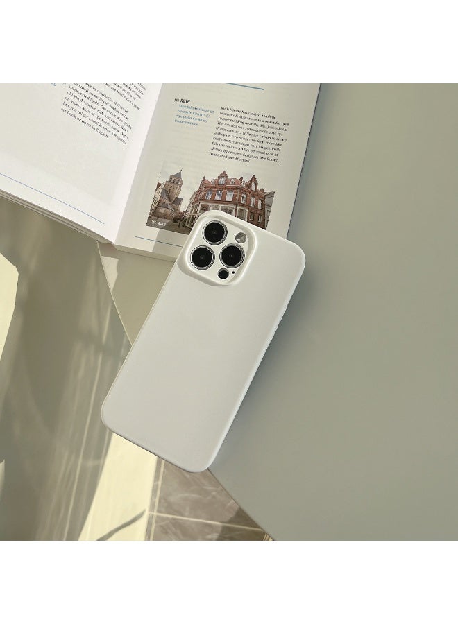 NIBEMINENT Liquid Silicone Solid Color Protective TPU Case Cover For iPhone 17 Pro Max, White