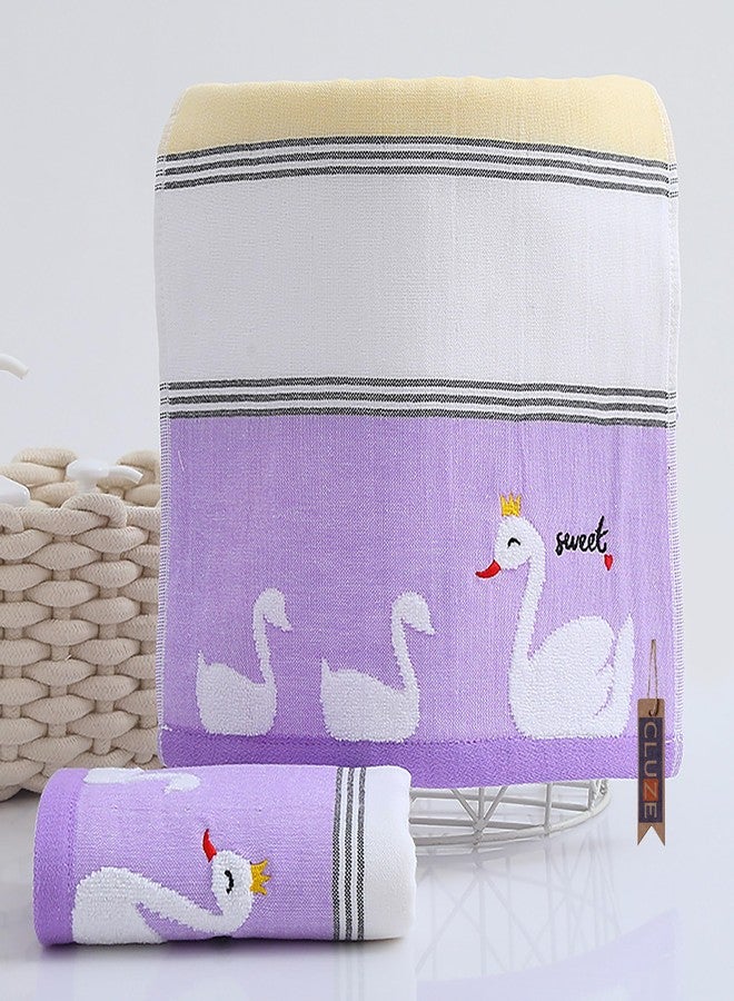 CLUZE Cute Face Towel Set for Women Girls Baby Kids Super Soft Extra Absorbent 100% Cotton Handkerchief (25x25 cm) (Pink, Purple, Sky) (Pack of 3) - Image 3