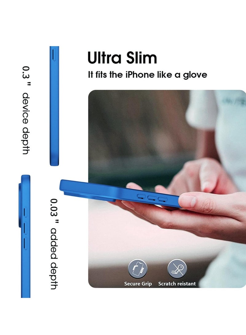 iPhone 16 Pro Ultra-Thin Matte Case with Camera & Screen Protectors - Shockproof & Scratch-Resistant in Blue