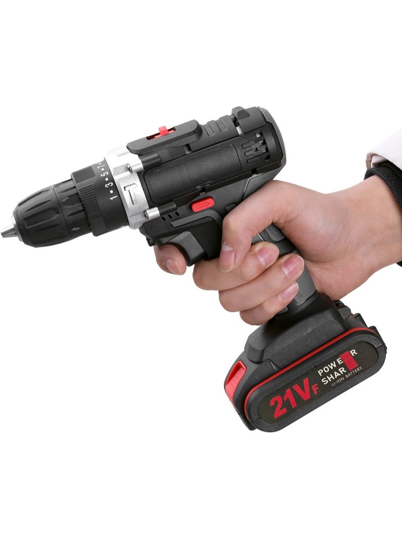 21V Multifunctional Electric Impact Cordless Drill High-power Lithium Battery Wireless Rechargeable Hand Drills Home DIY Electric Power Tools  - Image 2