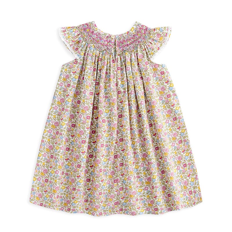 Simplee kids Baby Girls Smocked Dress Summer Casual Dresses with Handmade Smockings Floral Print Sundress Princess Dress for Toddlers - Image 3