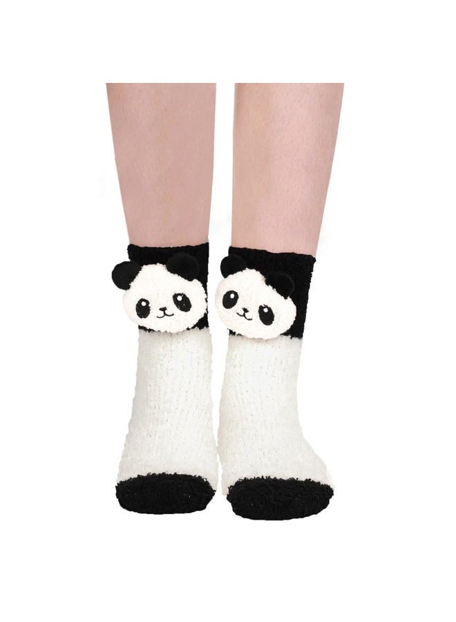 Benefeet Sox Cute Fuzzy Socks for Women Girls Panda Socks Fluffy Cozy Warm Winter Socks Funny Animal Slipper Socks Plush Sleeping Socks Indoor Home Socks 1 Pair - Image 2
