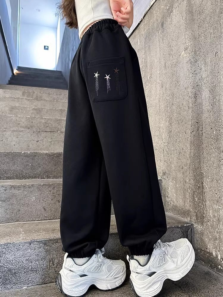 Girls' Pants For Big Children'S Loose Fashionable Western-Style Autumn Sports Pants Internet Popular Fried Street Autumn Wear Children'S Sweatpants - Image 5
