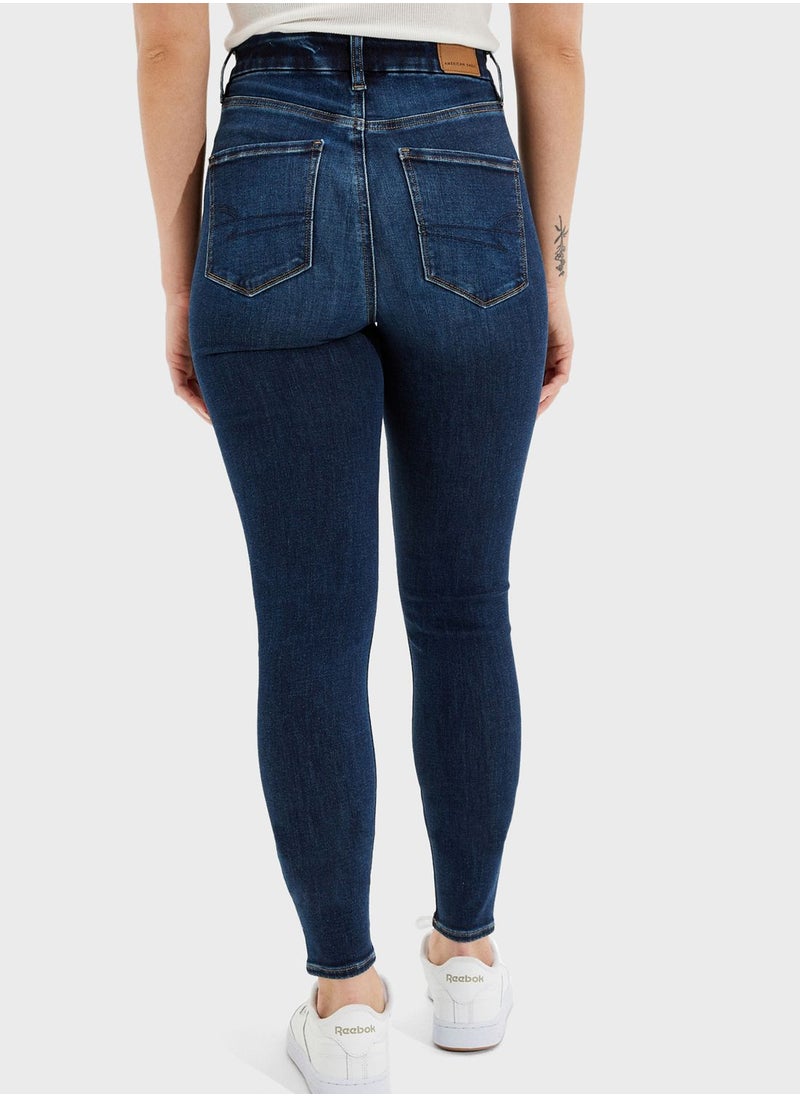 American Eagle - Distressed High Waist Jeggings - Image 1