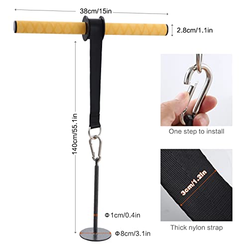 PELLOR Forearm Wrist Roller, Fitness Wrist Exerciser, Muscle Strength Forearm Roller for Training with Soft Foam Grip Handles, Weight Bearing Rope Training Fitness Equipment Anti-Slip for Gym and Home - Image 4