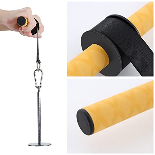 PELLOR Forearm Wrist Roller, Fitness Wrist Exerciser, Muscle Strength Forearm Roller for Training with Soft Foam Grip Handles, Weight Bearing Rope Training Fitness Equipment Anti-Slip for Gym and Home - Image 5