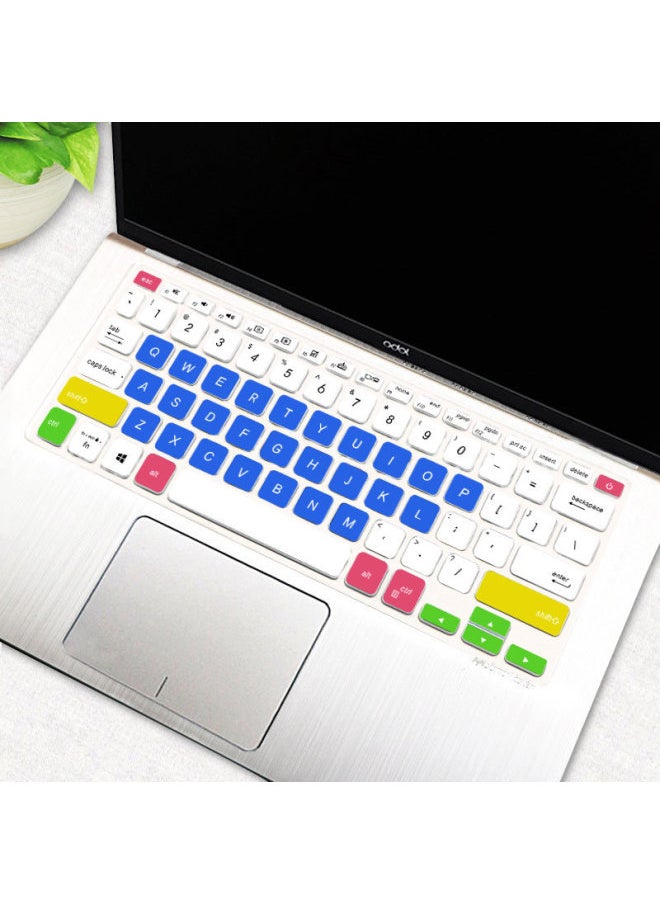 Generic - Applicable To Asus Flying Fortress 8 Notebook Lingyaotian Selection Fx86 Silicone Keyboard Protective Film Customization-Color:Colorful Pink (HS-277)-Size:J02 FX63 - Image 1