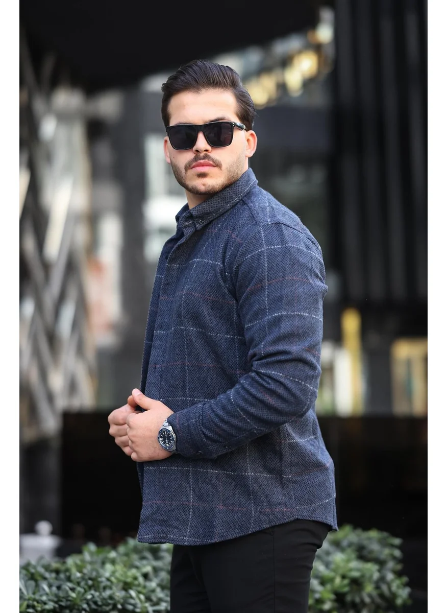 Miron Anthracite Patterned Regular Fit Lumberjack Shirt - 2451
