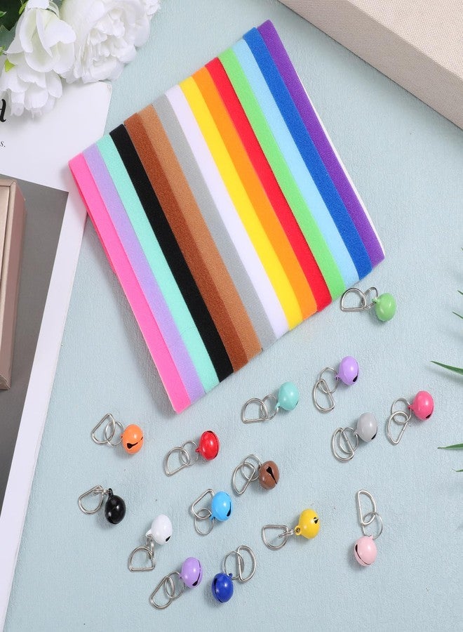 Xosjska 15 PCS Tiny Kitten Collar with Bell, Multicolor Newborn Puppy Whelping Collars for Litter Soft Adjustable Puppy ID Bands Collars for Small Newborn Puppies Kitten Cat Dog Pet Ducks - Image 2