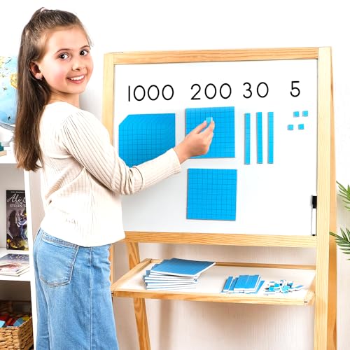 Simply magic 131 PCS Jumbo Magnetic Base Ten Blocks - Place Value Blocks - Math Manipulatives for Elementary Classroom, Number Blocks, Math Counters for Kids, Counting Cubes, Base 10 for 1st 2nd 3rd Grade - Image 2
