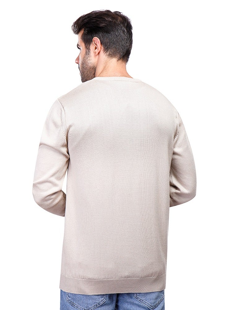 Coup Beige V neck Pullover - Image 2